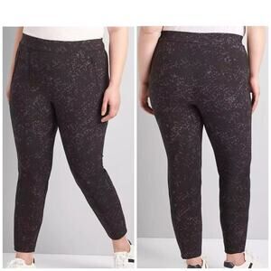 Lane Bryant Womens On The Go Slim Ankle Pant Plus Size‎ 26 Black Viper Print NEW